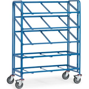 Bijzetwagens Fetra bakkenwagen geschikt voor eurobakken 600x400 mm L:1370,B:670,H:1725mm blauw Laadvermogen (kg): 250.