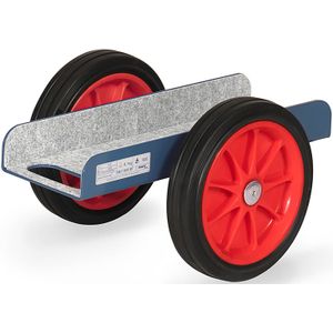 Glas/platencontainer, Fetra platenroller  massief rubber wielen 250*60 mm.