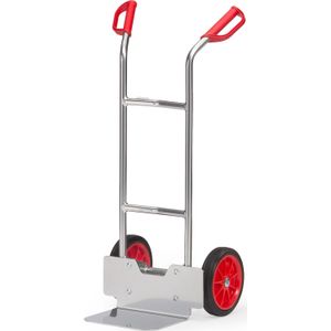 Aluminium steekwagen Fetra lichte alu steekwagen massief rubber banden 250x60 mm  Laadvermogen (kg): 150.