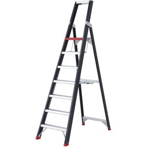 stoeprand Bij zonsopgang Silicium Gamma huishoudtrap 7 treden - Ladders kopen? | Ruim assortiment, laagste  prijs | beslist.nl