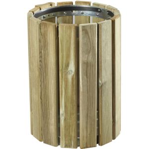 Buitenafvalbak met muurbevestiging stalen afvalbak L:320,B:320,H:450mm. 20ltr