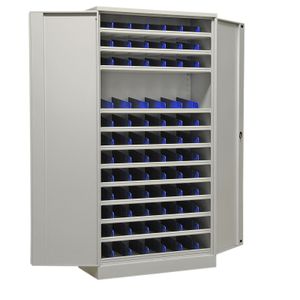 Bakkenkasten vakkenkast 2 deuren ,B:1000,D:350,H:2000mm grijs