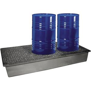 Kunststof lekbakken opvangbak geschikt voor 3x 200 liter stalen of kunststof vaten  - L:1880 x B:850 x H:200mm - 220ltr Laadvermogen (kg): 1200.