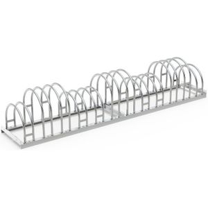 Fietsenrekken 12-delig, dubbelzijdig ,B:2100,D:390,H:415mm zilverkleurig
