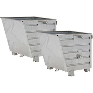 Kiepbak zelfkieper partij aanbieding L:1000,B:800,H:900mm zink. 550ltr Laadvermogen (kg): 1000.