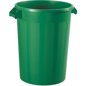 Afvalbak kunststof afvalbak zonder deksel L:515,B:515,H:665mm groen. 100ltr