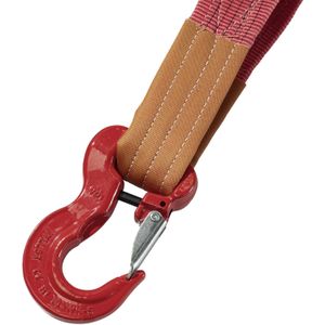 Hijsband hijsband met haak 150 mm polyester 5000 kg  - L:10000 x B:150 x H:6mm - Rood