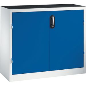 Werkplaatskasten met 2 draaideuren, 2 etages en 3 laden ,B:1200,D:500,H:1000mm