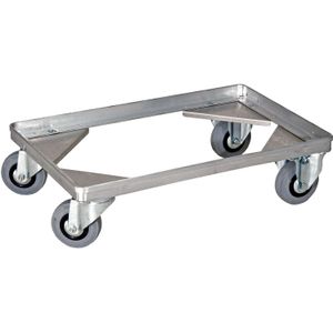 Onderwagen rolplateau aluminium L:575,B:370,H:150mm Laadvermogen (kg): 200.