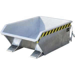 Kiepbak zelfkieper lage bouwhoogte  - L:1385 x B:780 x H:450mm - Zink - 270ltr Laadvermogen (kg): 1000.