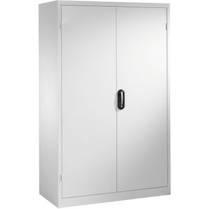 Materiaalkasten met 2 draaideuren, 3 etages en 3 laden ,B:1200,D:600,H:1950mm grijs