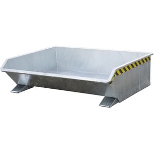 Kiepbak zelfkieper lage bouwhoogte  - L:1385 x B:1680 x H:450mm - Zink - 610ltr Laadvermogen (kg): 1000.