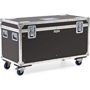 Flightcases met dubbele sluiting en handgrepen L:1200,B:600,H:740mm zwart. 390ltr