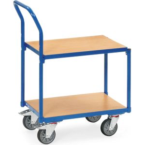 Tafelwagen Fetra rolplateau 1 duwbeugel L:610,B:410,H:970mm blauw Laadvermogen (kg): 250.
