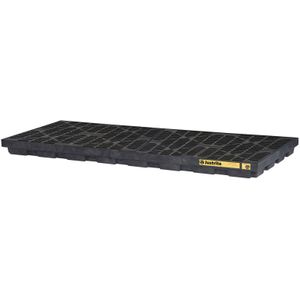 Kunststof lekbakken opvangbak voor 8 x 200 l vaten  - L:1250 x B:2460 x H:140mm - Zwart - 371ltr
