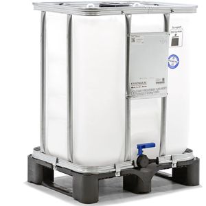 IBC Container vloeistofcontainer 300 ltr L:800,B:600,H:996mm transparant. 300ltr