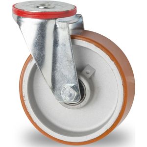 Wiel zwenkwiel Ø 100 mm  - L:100 x B:37 x H:128mm - Zink Laadvermogen (kg): 200.