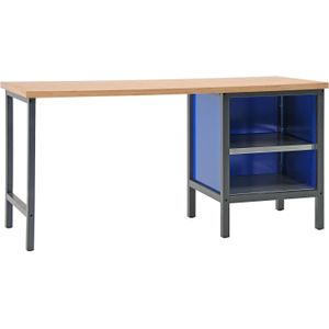 Werktafel, werkbank met 2 etages, 200 cm.