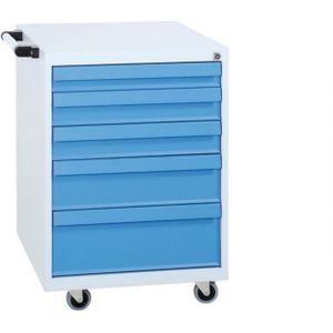 Werkplaatswagens 5 laden  - B:600 x D:560 x H:820mm - Grijs