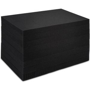 Kunststof bakken toebehoren rasterschuim (set)  - L:560 x B:360 x H:405mm - Zwart