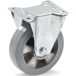 Wiel bokwiel Ø 160 mm  - L:160 x B:135 x H:196mm - Grijs Laadvermogen (kg): 300.