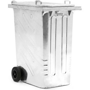 Minicontainer vlamdovend L:880,B:600,H:1080mm zink. 360ltr