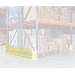 Stellingbescherming dwarsbalk verstelbaar van 1850 tot 2750 mm  L:2750,B:140,H:350mm geel