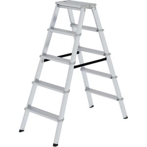 Trappen industrietrap  dubbelzijdig, 2x5 treden  ,B:490,D:1000,H:1160mm