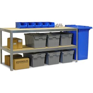 Inpaktafels zonder opbouw ,B:2500,D:800,H:970mm zink Laadvermogen (kg): 400.