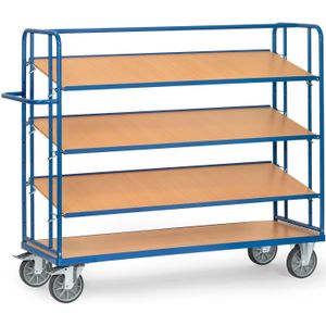 Etagewagens Fetra etagewagen laadvlak / verstelbaar / recht - schuin L:1430,B:620,H:1560mm blauw Laadvermogen (kg): 500.