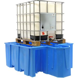 Kunststof Lekbakken - Opvangbak voor IBC - Blauw - 1100 Liter - 2065 x 1445 x 705 mm