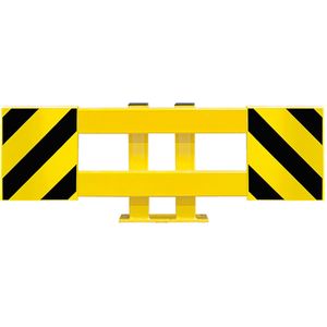 Stellingbescherming stootbescherming verstelbaar van 900 tot 1300 mm ,B:900,D:160,H:465mm geel