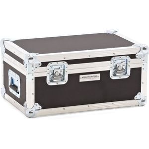 Flightcases met dubbele sluiting en handgrepen L:580,B:400,H:275mm zwart. 60ltr
