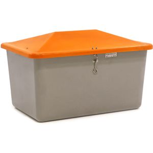 Strooibakken 4 dichte wanden L:1200,B:800,H:720mm grijs. 400ltr