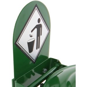 Afvalzak houder toebehoren signalisatiebord  - L:300 x B:225 x H:0mm - Groen