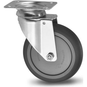 Wiel zwenkwiel Ø 100 mm  - L:100 x B:30 x H:138mm - Zink Laadvermogen (kg): 100.