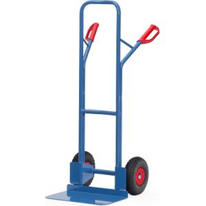 Stalen steekwagens Fetra vaste constructie lekvrije PU-banden 260x85 mm  blauw Laadvermogen (kg): 300.