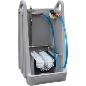 Kunststof - Laarzen Reiniger - Grijs - Met Handgrepen - L: 520 x B: 470 x H: 900 mm