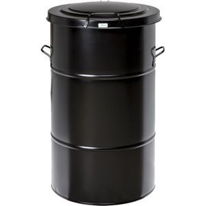 Afvalbak metalen afvalbak met handgrepen L:490,B:490,H:805mm zink. 115ltr