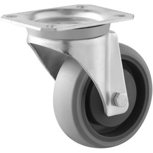 Wiel zwenkwiel Ø 100 mm  - L:100 x B:36 x H:128mm - Zink Laadvermogen (kg): 120.