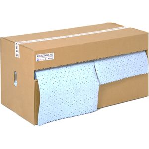 Absorptiemateriaal absorptiedoek Basic 2 rollen geschikt voor olie en koolwaterstoffen L:60000,B:400,H:0mm blauw
