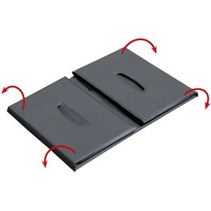 Kunststof lekbakken opvangbak inklapbaar L:600,B:400,H:250mm zwart. 30ltr