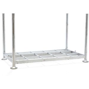 Mobiele stapelrack incl. vaste rongen L:2085,B:1200,H:1250mm zink Laadvermogen (kg): 2000.