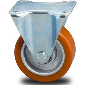 Wiel bokwiel Ø 100 mm  - L:100 x B:38 x H:128mm - Zink Laadvermogen (kg): 200.