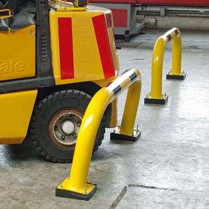 Beschermbeugels stootbescherming flexibele beschermbeugel, geplastificeerd - 1000/390 mm  geel