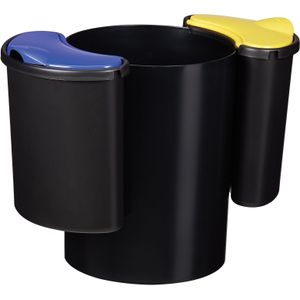 Afvalbak Afval en reiniging, kunststof afvalbak met 2 moduleerbare compartimenten.