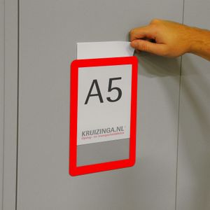 Documenthouders documenthouder A5 zelfklevend L:210,B:148,H:0mm rood