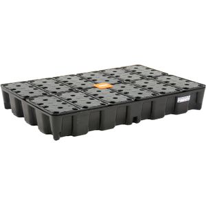Kunststof Lekbakken - Zwart - Modulaire Lekbak - 120 Liter - Met Rooster - 1200 x 800 x 180 mm
