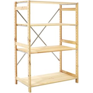 Houten stellingen beginsectie ,B:1030,D:600,H:1500mm bruin