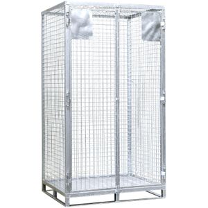 Gitterboxen anti-diefstal afsluitbaar L:1200,B:800,H:2200mm zink. 1870ltr Laadvermogen (kg): 1000.